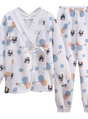 秋冬季空气棉月子服加厚纯棉孕妇