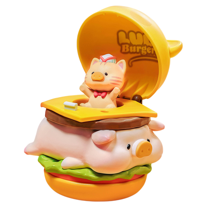 新品零加罐头猪LuLu-汉堡急送可动系列可爱女生礼物潮玩摆件盲盒