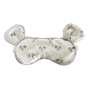 三环路可爱甜美蕾丝花边眼罩ins风兔耳朵护额小老鼠印花助眠眼罩