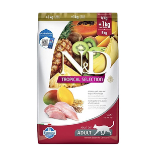 法米娜猫粮热带水果系列鸡肉水果控制体重成猫意大利原装进口猫粮