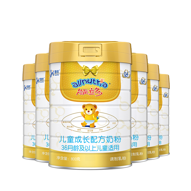 澳優(yōu)能立多(能力多)4段800g*6罐兒童成長營養(yǎng)奶粉兒童粉