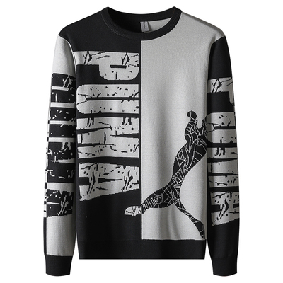 红色双层加厚款冬长袖加大码毛衣