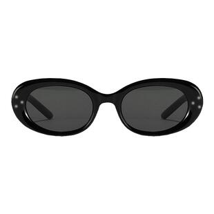 欧美复古椭圆框女高级感ins街拍凹造型大脸显瘦防紫外线gm太阳镜