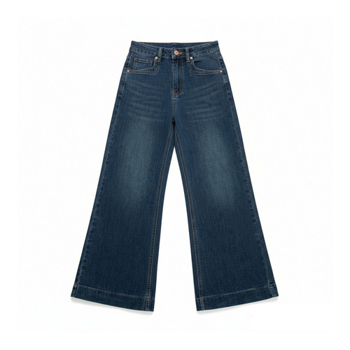 胖mm大码女装高腰显瘦牛仔裤女冬季新款蓝色加绒加厚宽松阔腿裤子