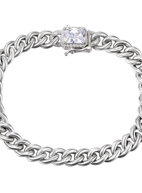 GRGR纯银古巴手链嘻哈百搭