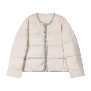 熙薇【月满西楼】2025秋冬新款重工轻奢新中式国风羽绒服H5778