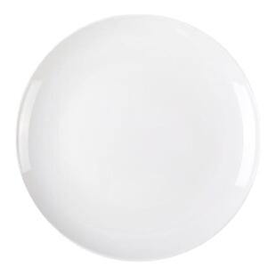 白色圆盘密胺圆形浅平盘子塑料仿瓷商用快餐小炒菜盘餐厅自助餐盘