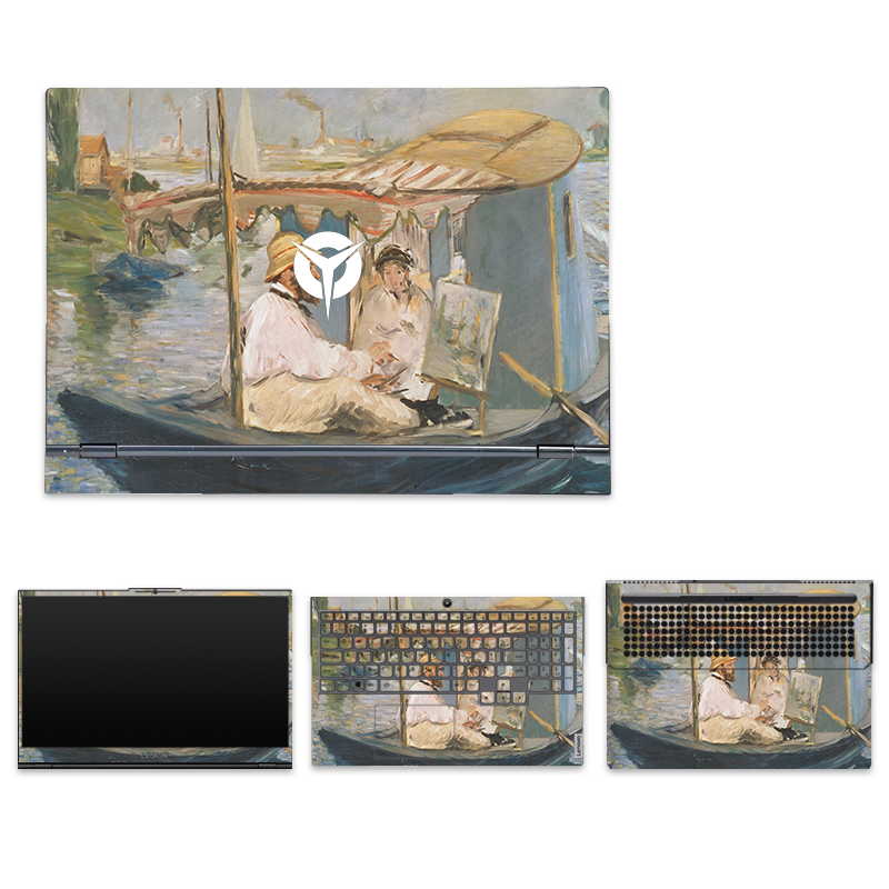 世界名画油画梵高莫奈笔记本贴膜适用联想ideapad14S thinkbook15G3 YOGA13S小新air15pro16 14plus电脑贴纸