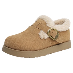 红蜻蜓云朵加绒勃肯鞋女冬季新款女鞋加厚保暖鞋子毛绒棉鞋雪地靴