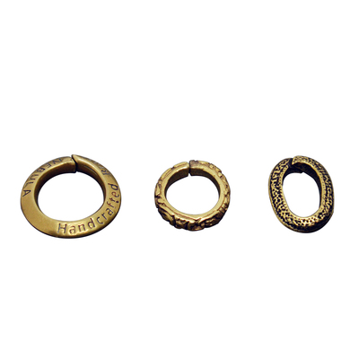 个性开口环黄铜百搭龙纹肌理字母