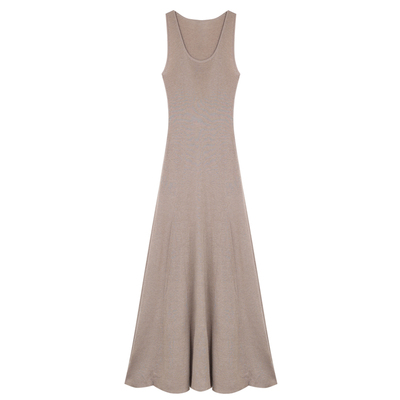 SourceWithU勃艮第红针织背心裙