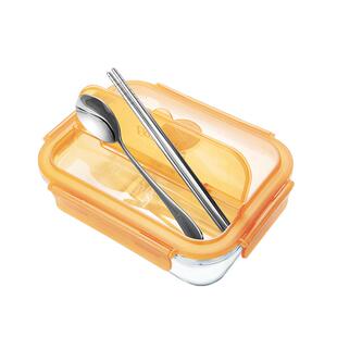 康宁玻璃饭盒微波炉加热专用玻璃碗带盖上班族带饭餐盒水果便当盒