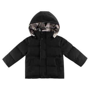 27kids品牌儿童棉服冬季连帽外套红色保暖两面穿棉袄男童棉衣冬装