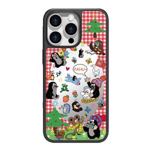 benefit创意格子满屏欢乐鼹鼠17适用于iphone16promax苹果15PRO镜面磁吸手机壳13新款14小米15PRO防摔三星S25