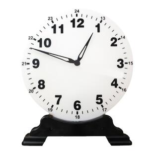 教师演示用钟表模型认识时间数学大号两针联动12时小学生教学仪器一二年级学习3针钟面非联动24时钟表教具