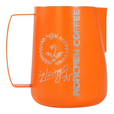 ADACREW 拉花缸星轨橙色联名款750ml不锈钢拉花杯压纹神器现货