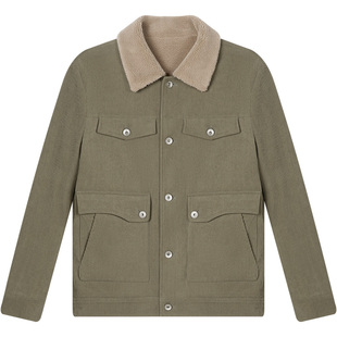 羊羔毛夹克男士短款休闲韩版潮流冬季加厚工装棉服灯芯绒外套男