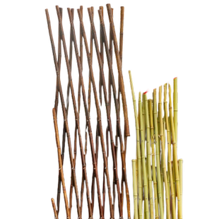 伸缩竹篱笆防腐栅栏围栏护栏碳化户外庭院造景布置花架爬藤稳支架