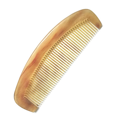 天然便携小号随身头部牛角梳
