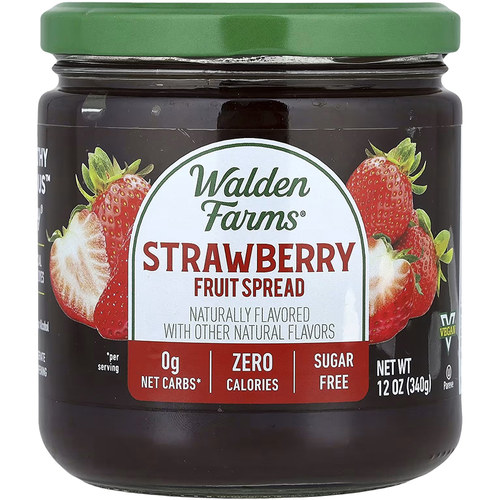 美国 Walden Farms低脂草莓果酱涂抹面包抹酱零卡健身鸡胸340