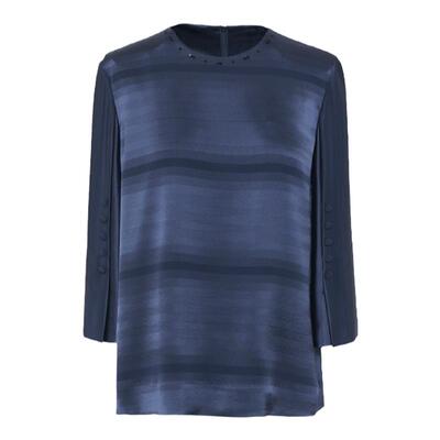 TENGS质感渐变暗纹半袖上衣