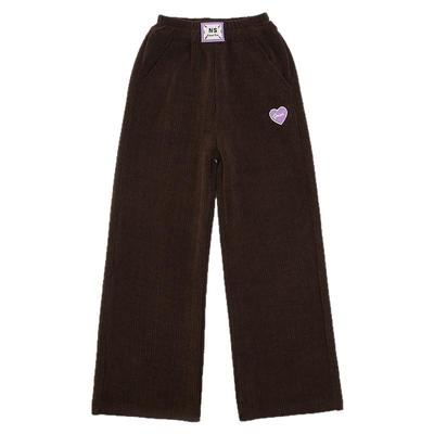 女童加绒裤子秋冬中大童阔腿裤