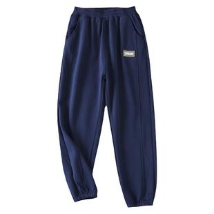 胖男童加绒裤子一体绒薄绒秋冬款2025加肥加大码青少年男孩运动裤