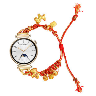 适用华为手表watch gt6手表带编织手绳watchgt5高端女款智能运动表链4pro高级感专用3精致腕表2秋冬新款1女士