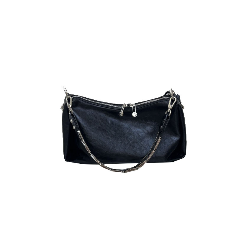 油蜡皮波士顿枕头包想腋下单肩包