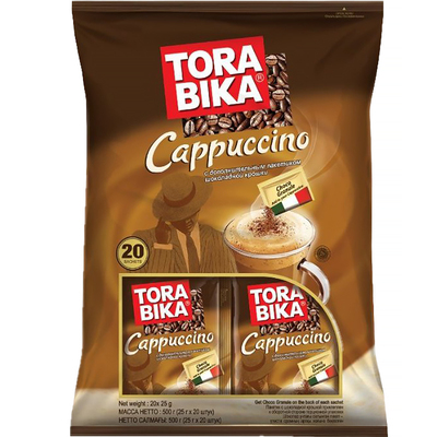 进口俄罗斯印尼拿铁卡布奇诺500g