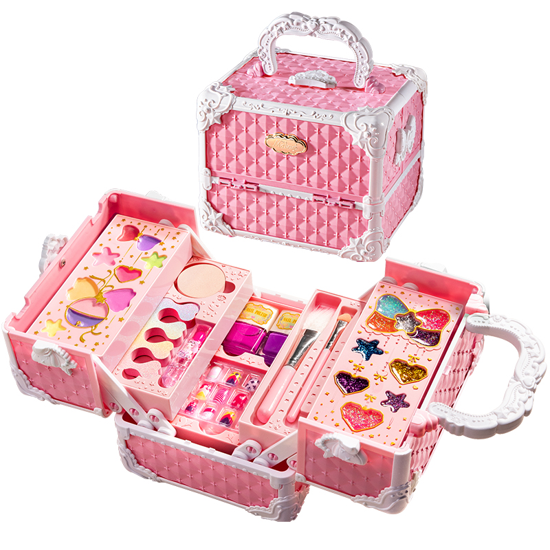 儿童化妆品玩具套装无毒正品女孩的生日礼物小孩公主彩妆盒指甲油