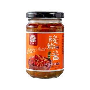 一生一匠纯素酸椒酱205g酸爽下饭香辣剁椒酱净素无五辛葱蒜火锅酱