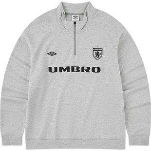 umbro茵宝官方运动足球风半拉链长袖经典套头衫男女同款套装卫衣