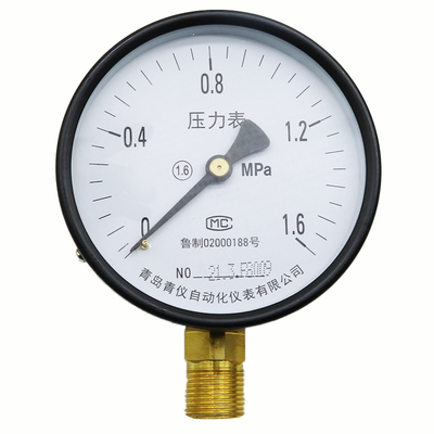 Y-100压力表径向气压表水压表油压负压表液压表2.5/1.6MPa真空表