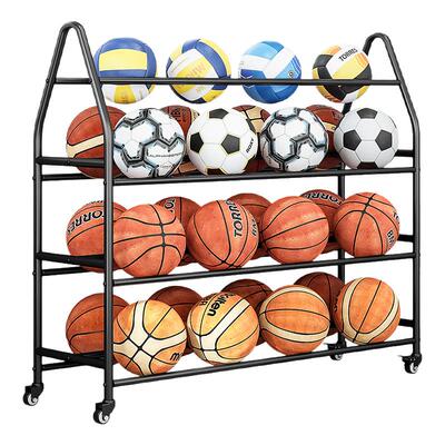 球类收纳架家用足排球篮球架托室内学校摆放置物架多层儿童收纳筐