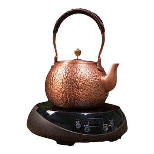 茶道高端手工铜壶烧水壶煮茶壶手工纯紫铜茶壶红铜家用沏茶壶茶具