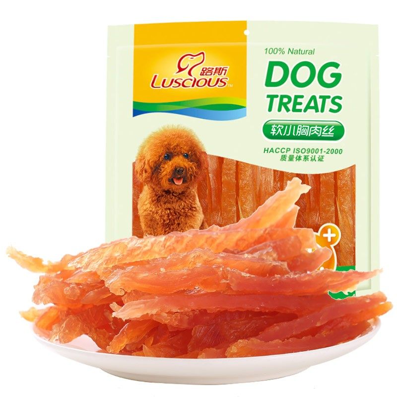 路斯零食品训练软丝400g鸡胸肉干
