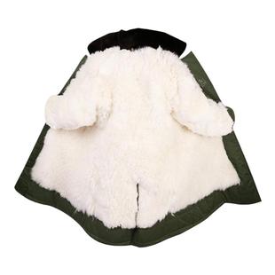 冬季保暖羊毛军大衣2024新款加绒加厚东北零下防寒挡风长棉袄劳保