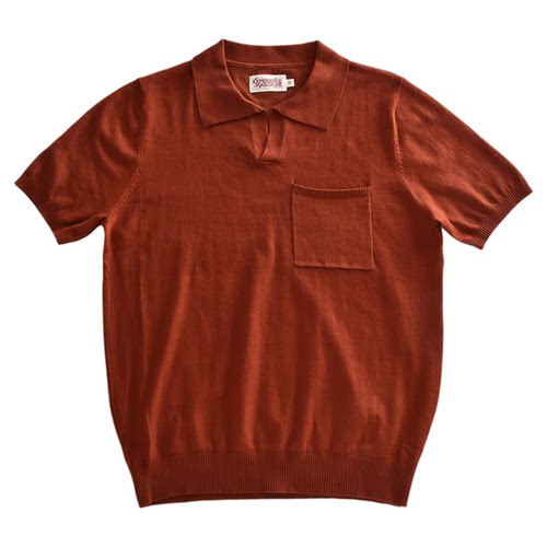 柴米意式马球Polo衫knit shirt美式复古纯棉针织T恤阿美咔叽夏季