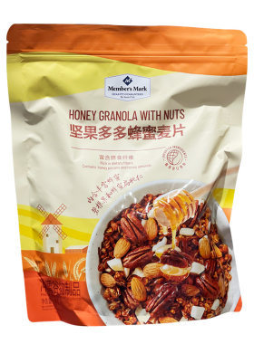 山姆代购mm坚果多多蜂蜜麦片