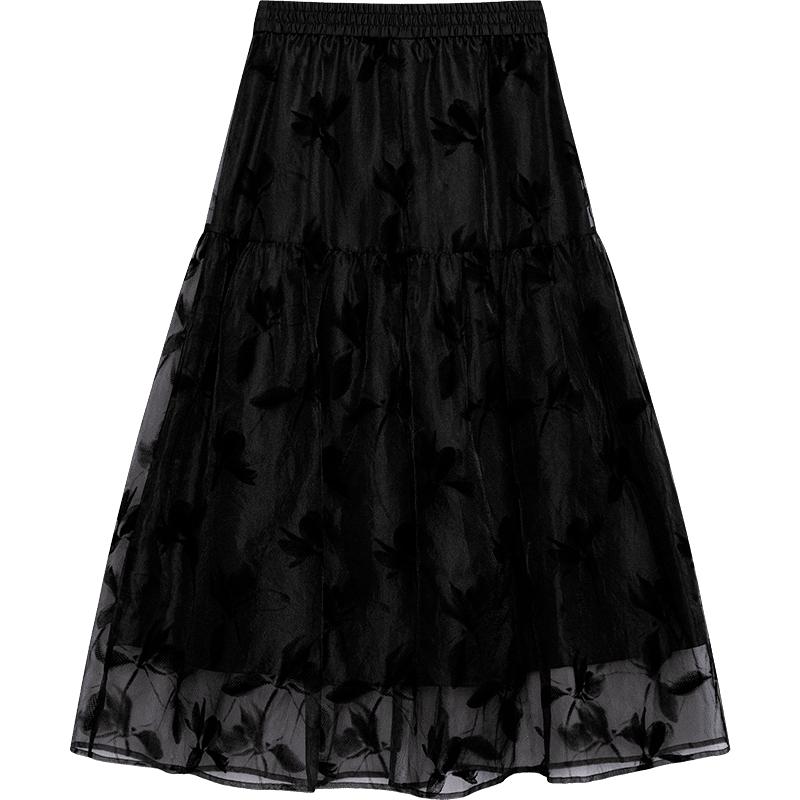 【新中式】倪妮同款播半身裙女商场同款2024新款纱裙BDR1BD0019