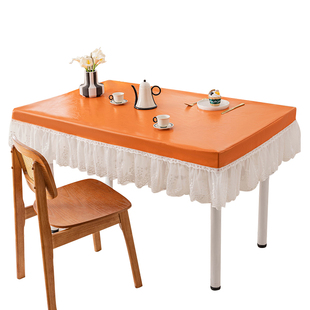 奶油风2025新款桌布免洗防水防油餐桌布台布轻奢高级感桌垫长方形