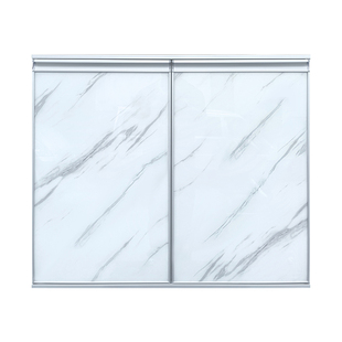 厨房橱柜门定制钢化玻璃带框晶钢柜门订做整体铝合金灶台门板自装