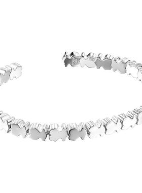 TOUS桃丝熊Straight系列轻奢经典小众925银小熊手镯生日礼物