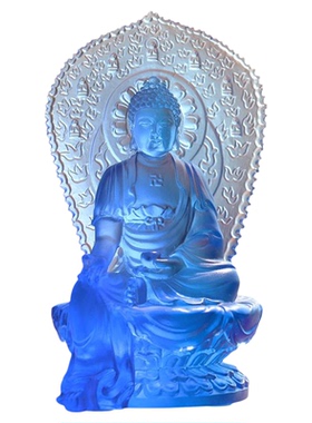 背板佛堂寺庙琉璃如来结缘工艺品