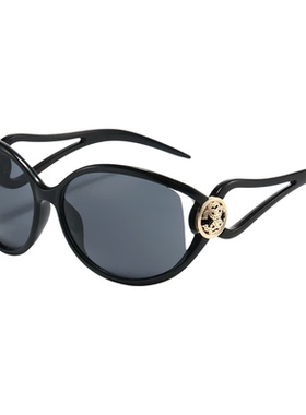 大框蛤蟆夸张太阳眼镜女欧美镂空