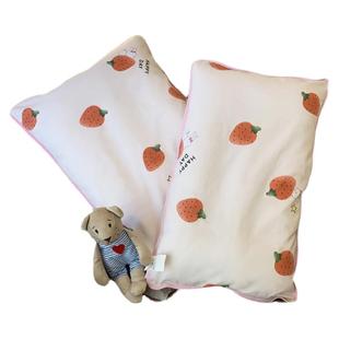 幼儿园学生儿童枕头宝宝卡通全棉纯棉枕套加枕芯专用护颈家用3050