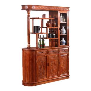 刺猬紫檀红木隔厅柜隔断柜客厅门厅屏风玄关柜博古架花梨实木酒柜