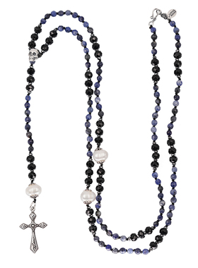 路塔斯曼黑玛瑙长款925银