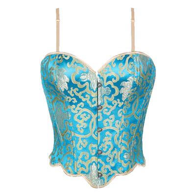 景泰蓝提花宫廷外穿鱼骨胸衣背心